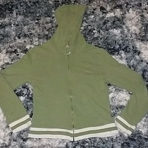 So... lightweight green zip up hoodie